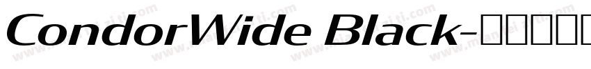CondorWide Black字体转换